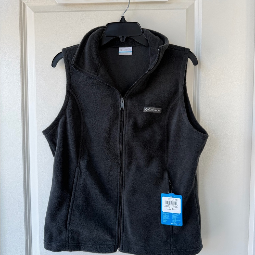 NWT Columbia Charcoal Fleece Vest Size M